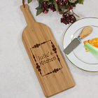 Engraved Vineyard Wine Bottle Cutting Board